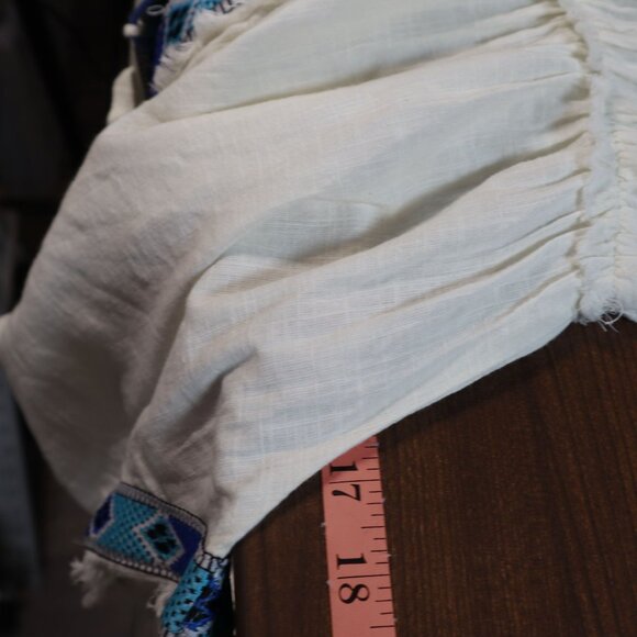 Z&L Maxi Dress Womens S Ivory Granola Girl Boho Bohemian Hippie Festival Resort - Picture 15 of 16